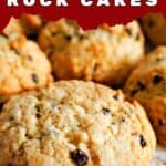 Close-up of 4 rock cakes.
