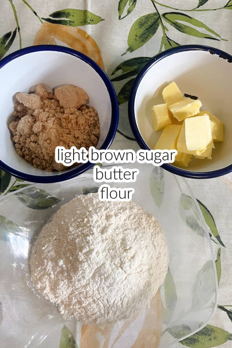 Ingredients used for streusel topping.