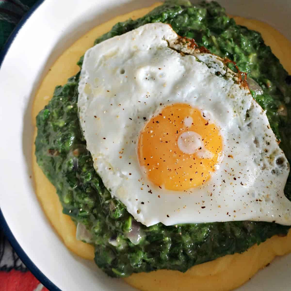Creamy Wild Garlic Nettles with Polenta