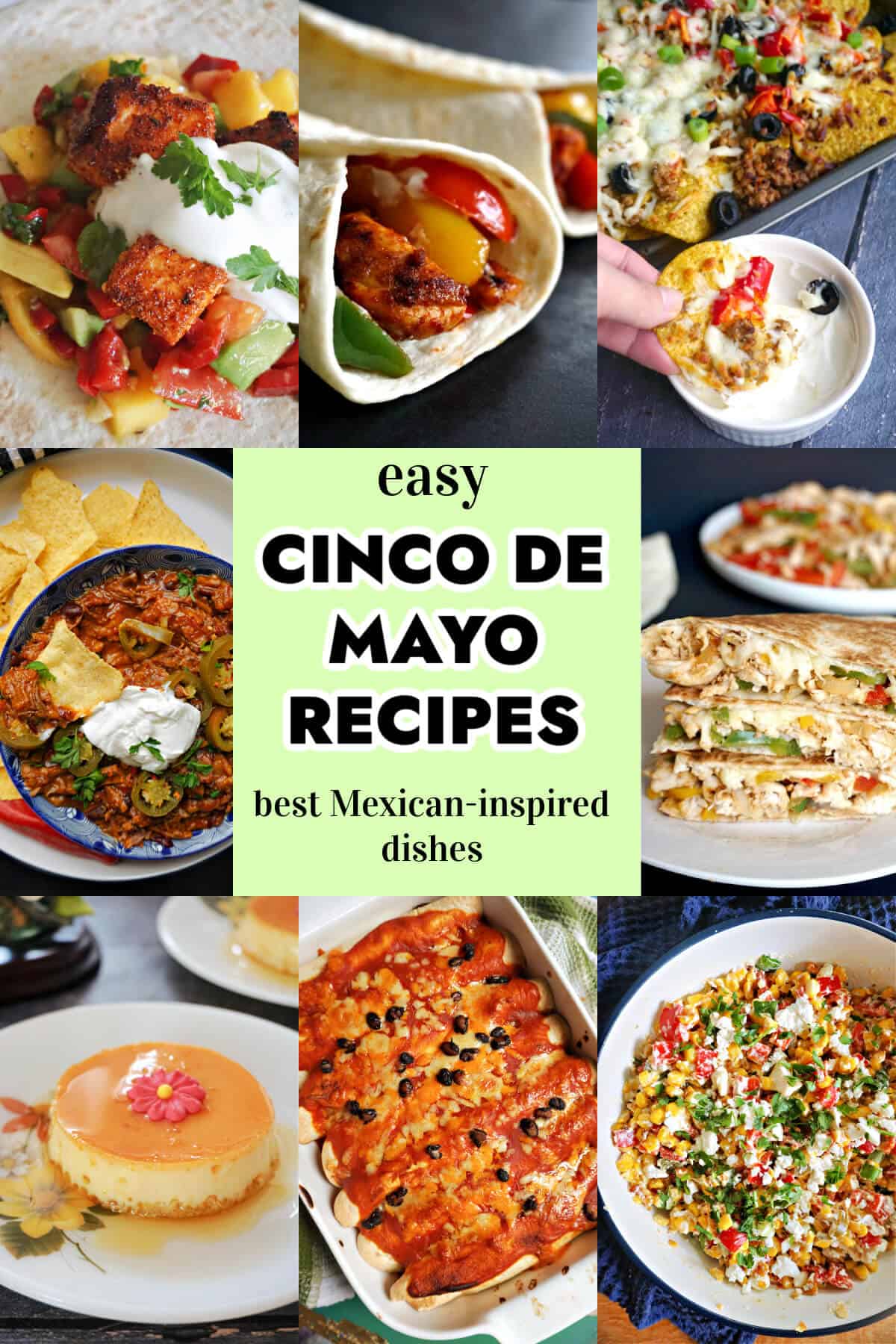 Collection of Mexican dishes.
