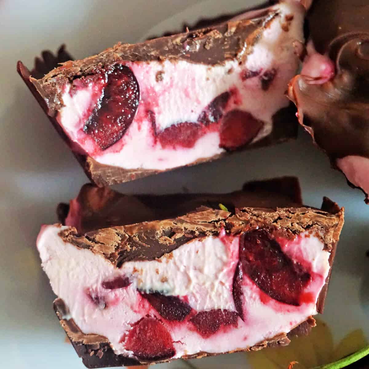 Chocolate-Covered Frozen Cherry Cheesecake Bites