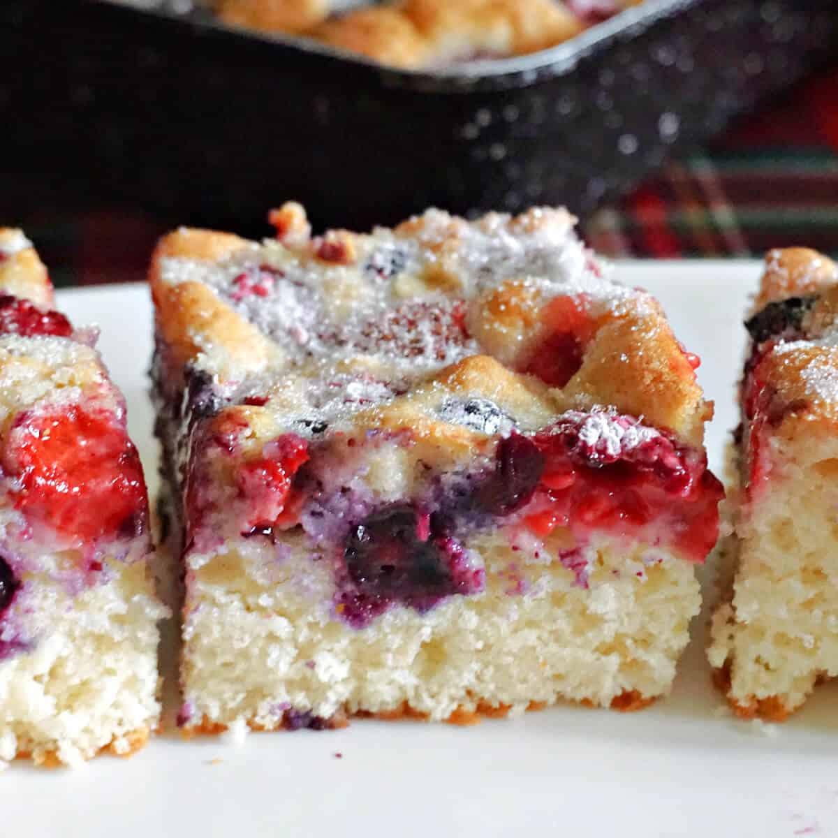 Mixed Berry Traybake Sponge Cake