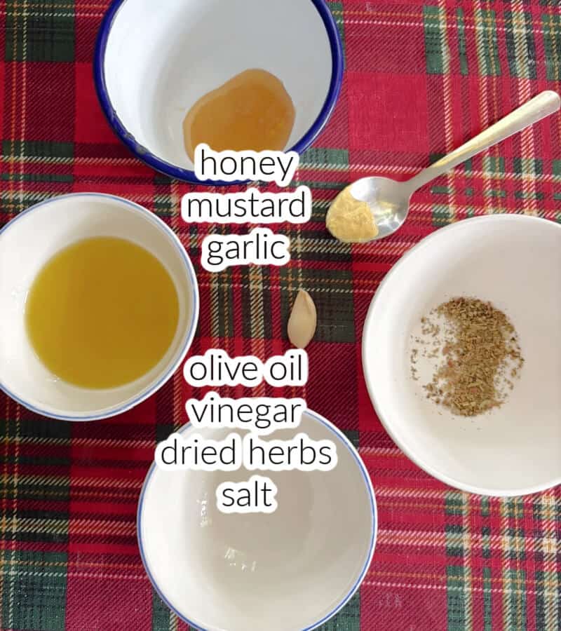 Ingredients needed to make dressing.