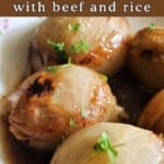 A plate with stuffed onions.