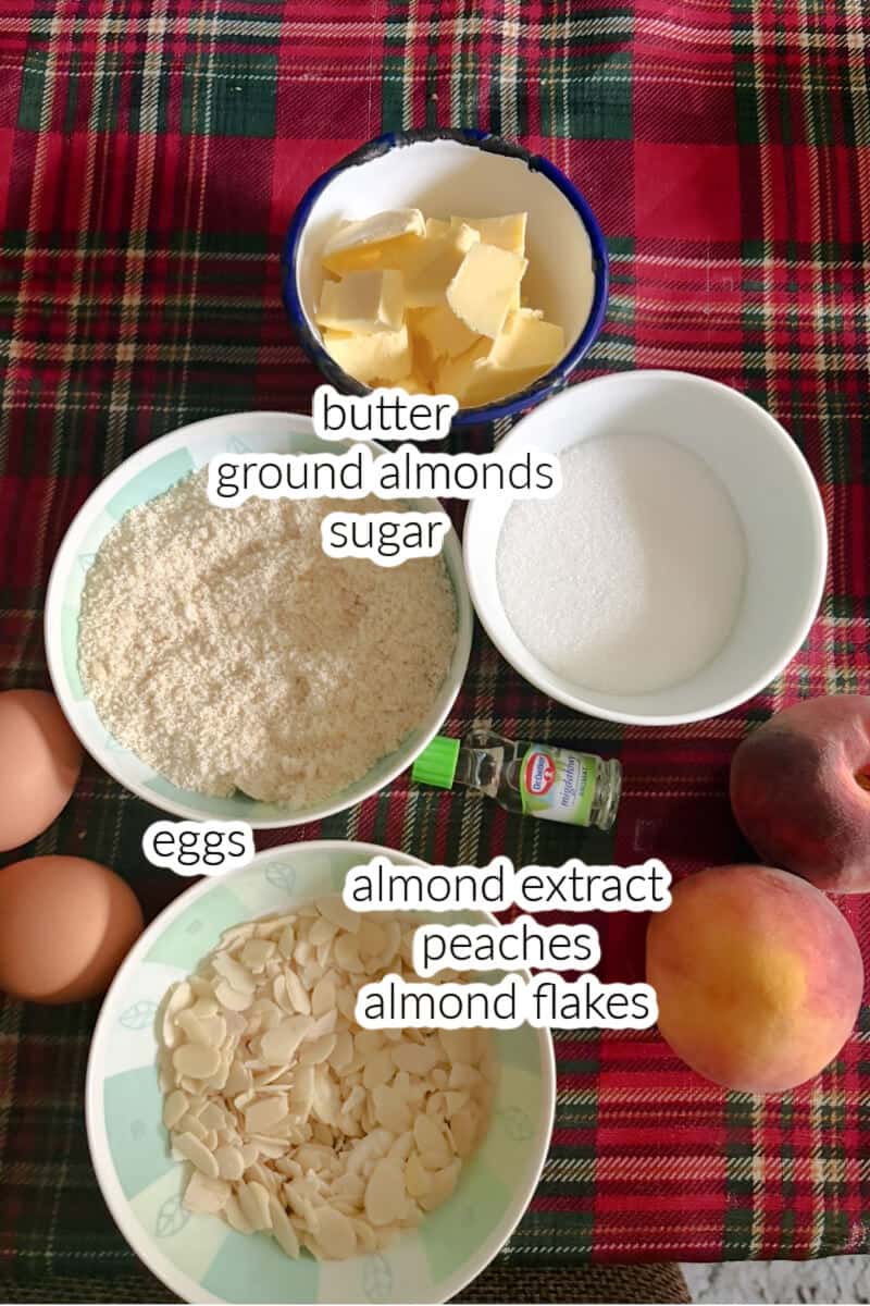 Ingredients displayed for making the filling and for the toppings.
