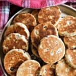 A plate with Welsh cakes.